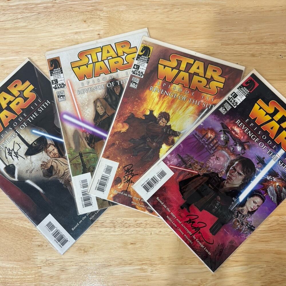 STAR WARS: EPISODE III - REVENGE OF SITH #1-4 - Signed-Dark Horse-limited
